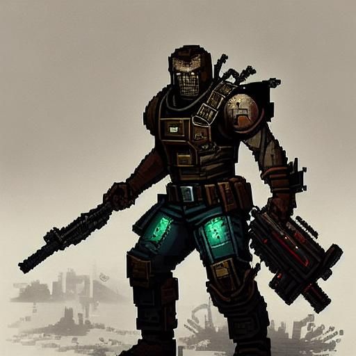 Pixel Art Tavern Wench in Frazetta Style