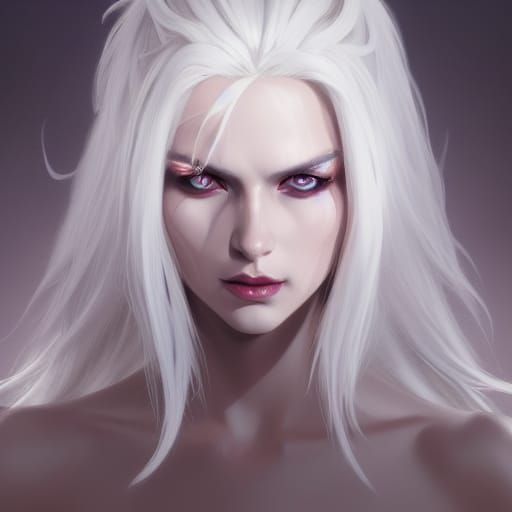 Alien Princess Portrait in Art Nouveau Style