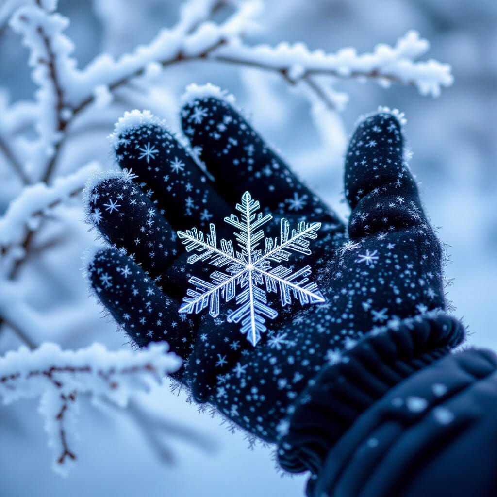 Macro Photography of Intricate Ice Details in Winter