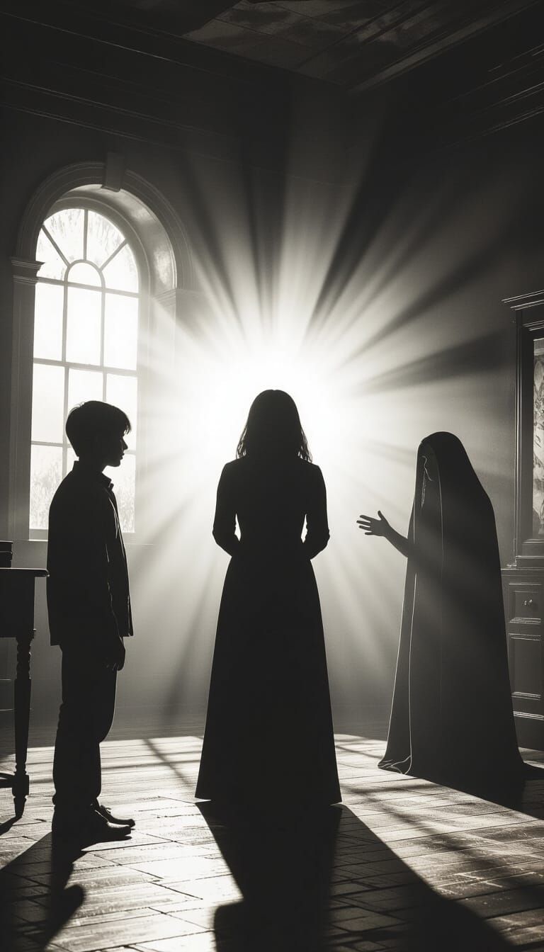 Supernatural Figure Revealed in Dramatic Light