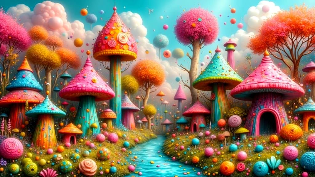 Psychedelic Clay World with Rainbow Creatures in Claymation ...