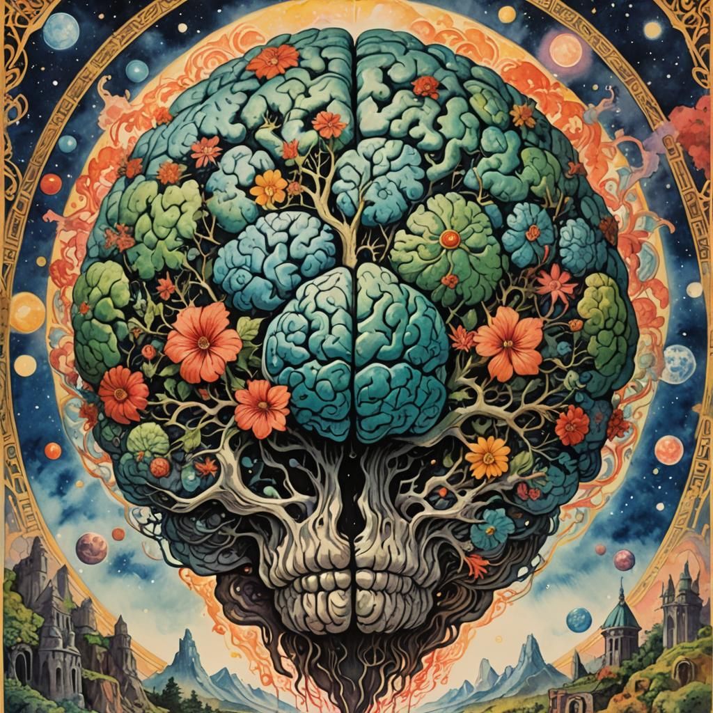 Giant Brain: 1970s Fantasy Movie Poster