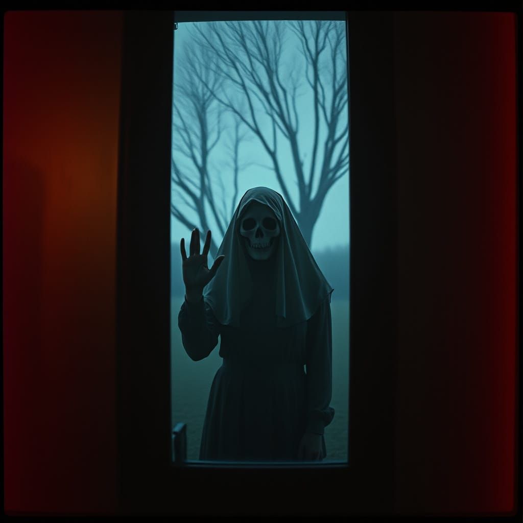 A Woman Confronts the Dead in a Haunting Cinematic Scene