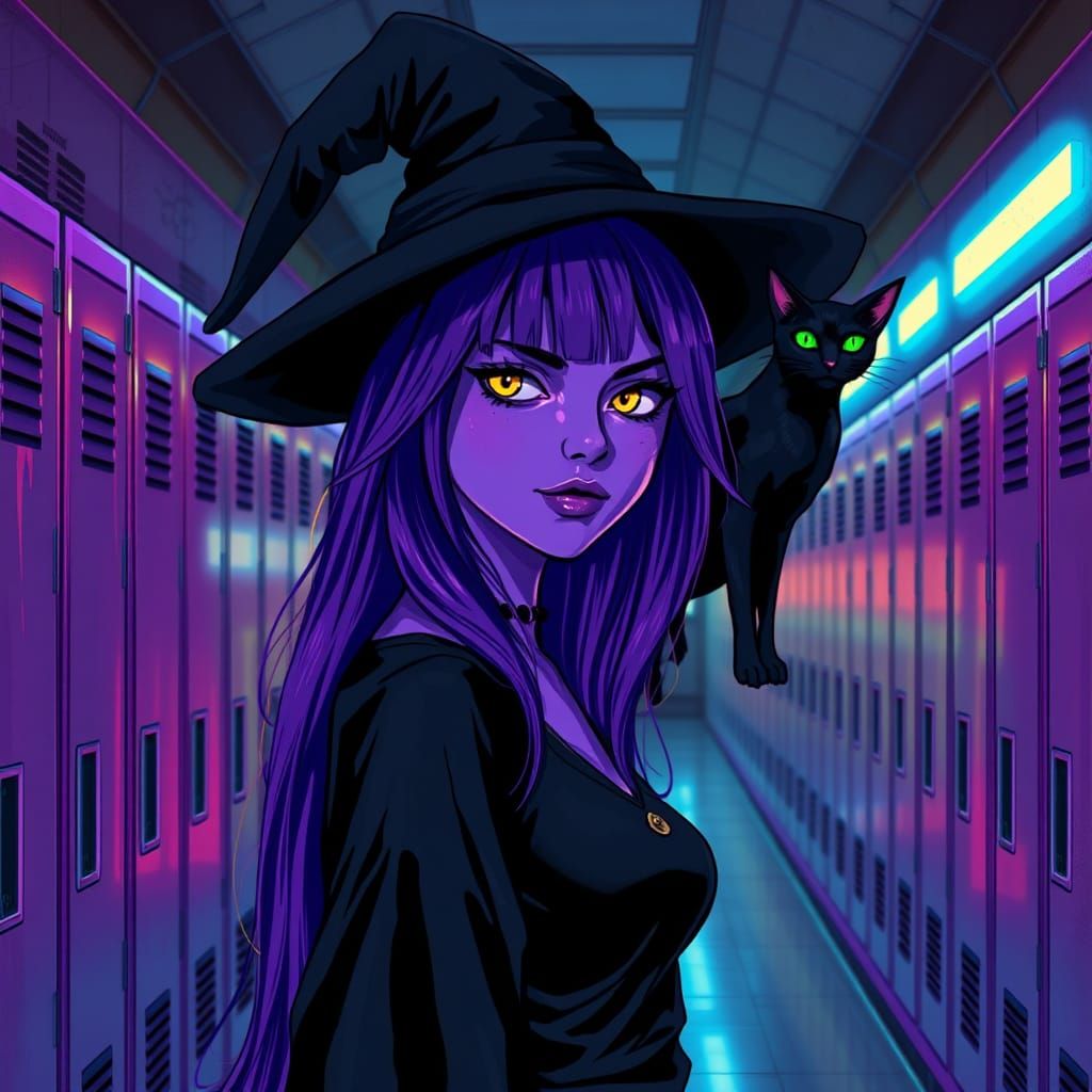 Teenage Witch in High School, Comic Book Style