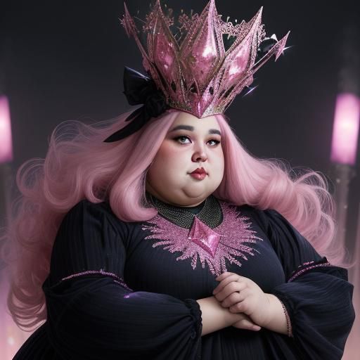 Obese Lumberjack in Glitterial Pink Dreamscape