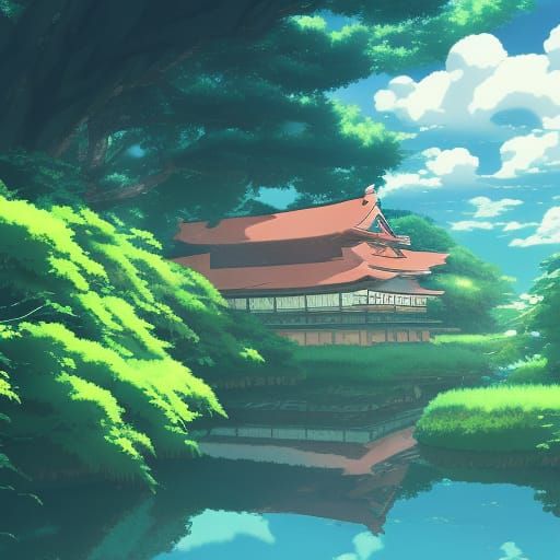 Anime Key Visual Inspired by Ghibli and Shinkai