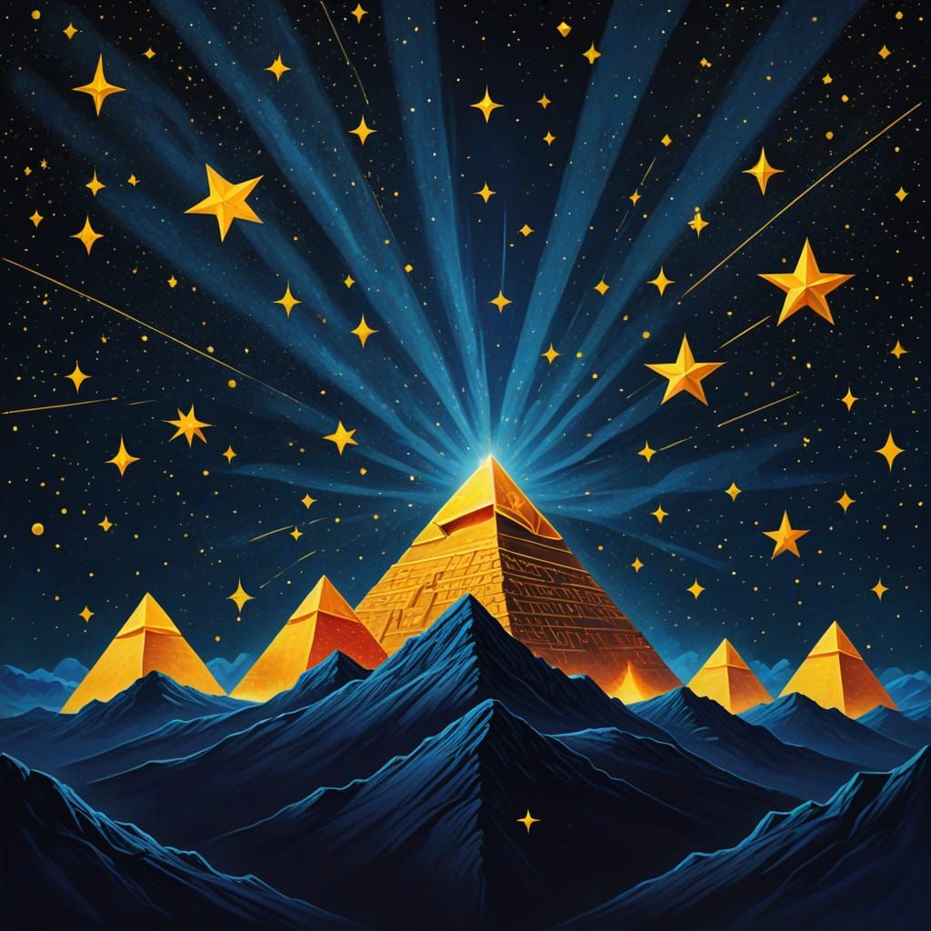 Cosmic Pyramids under Celestial Skies