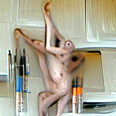 Disturbing Image of a Naked, Deranged Person
