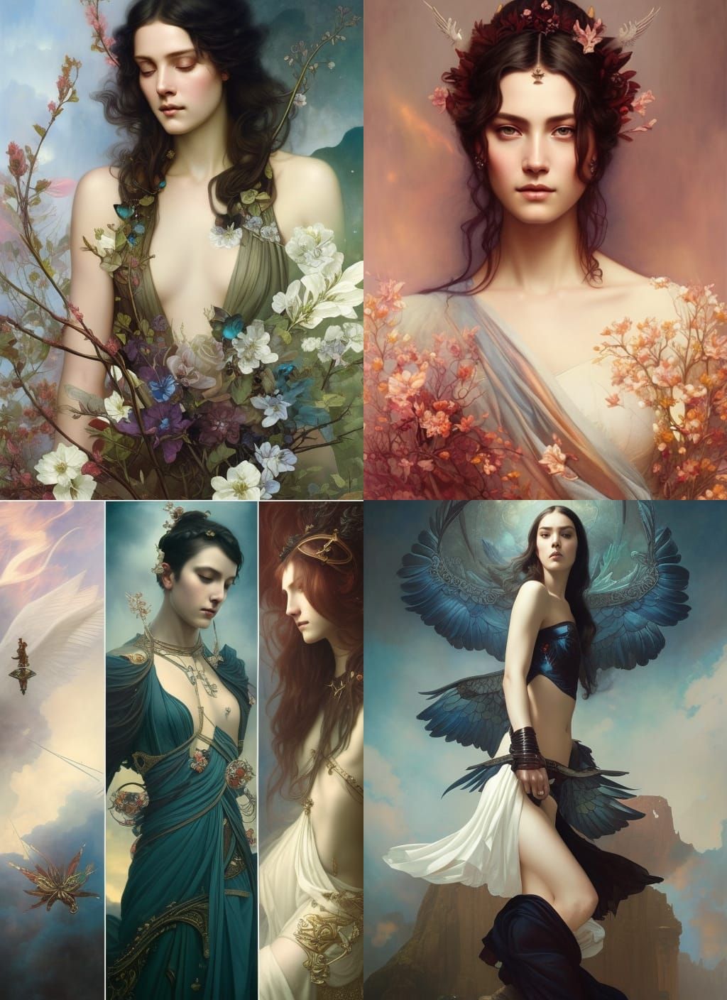 Majestic Virgin Portrait with Dynamic Lighting