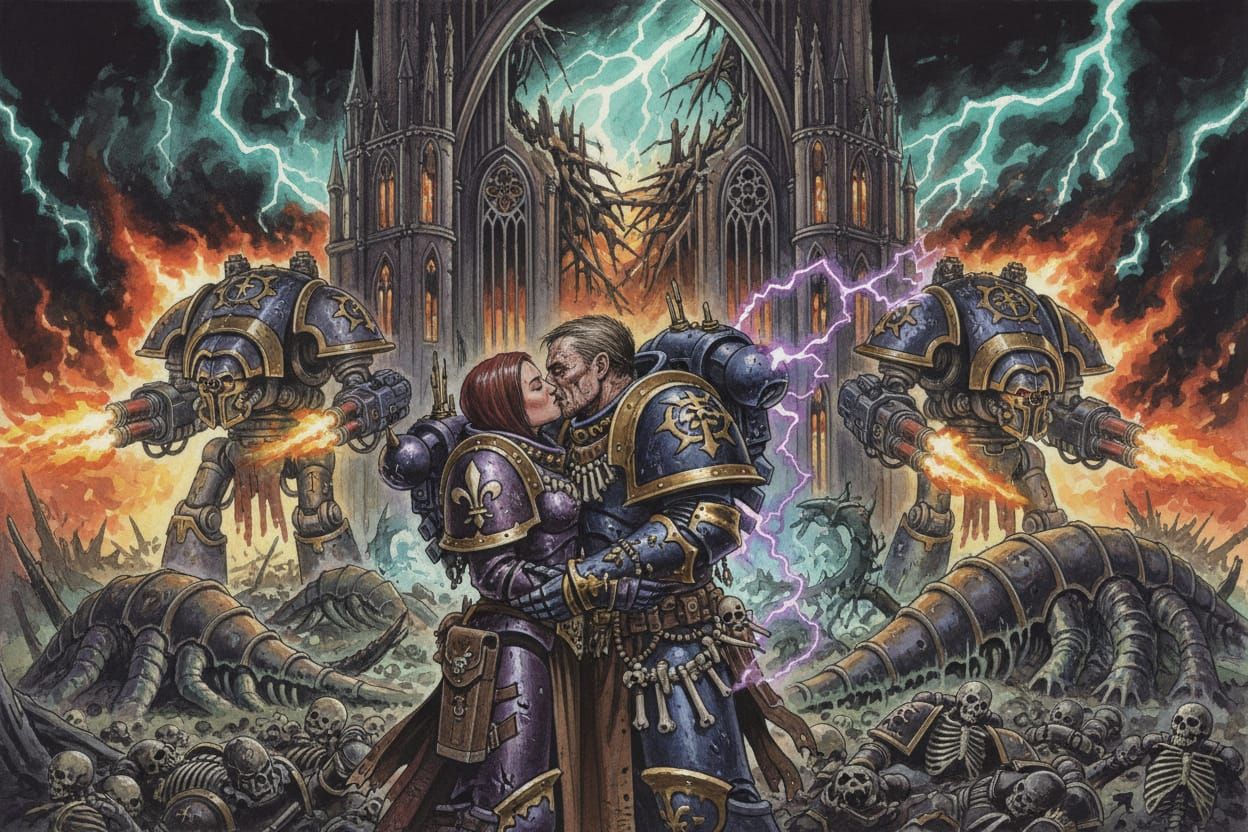 Warhammer 40k: Sister of Battle Embraces Chaos Marine