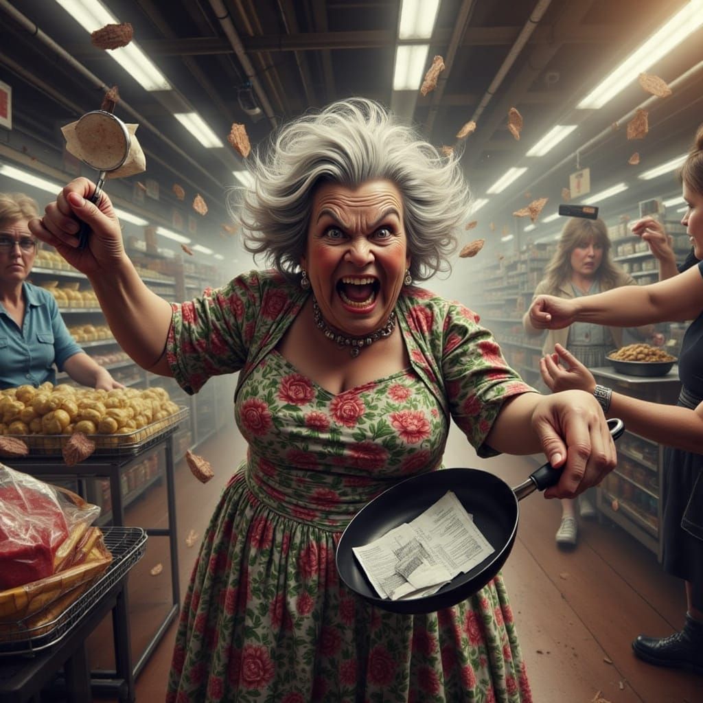 Angry Woman Demands Attention in Hyperrealistic Film Still