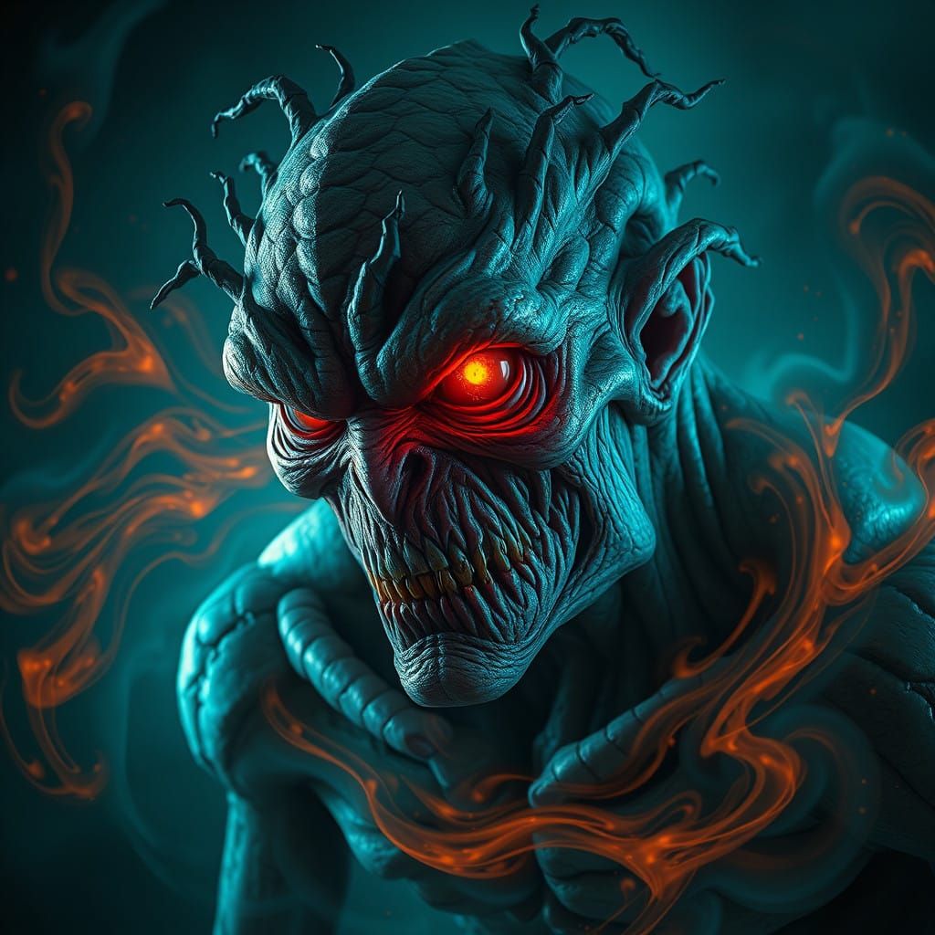 Sorrowful Monster in Vibrant, Dynamic Lighting