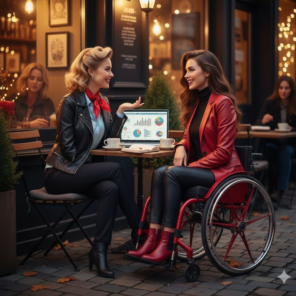 Glamorous Pinup Models Collaborate at Autumn Café