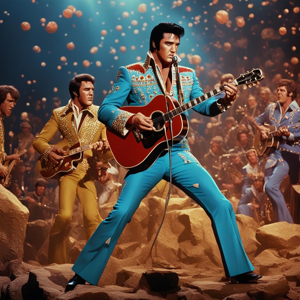Elvis Presley 1968 Special Detailed Matte Painting