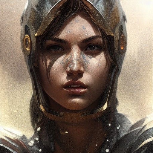 Detailed Spartan Portrait in Artgerm Style