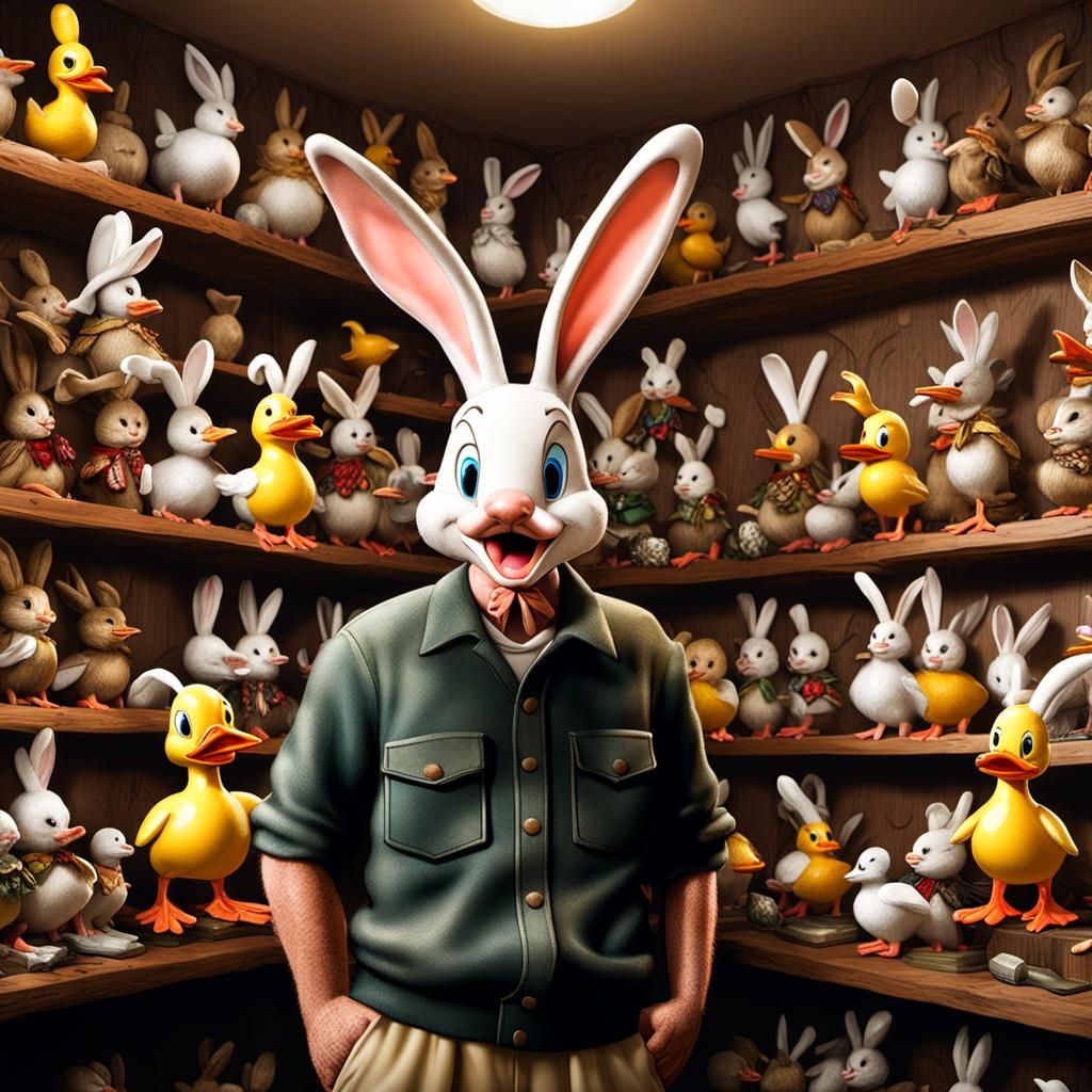 Elmer Fudd's Trophy Room: A Darkly Humorous Scene