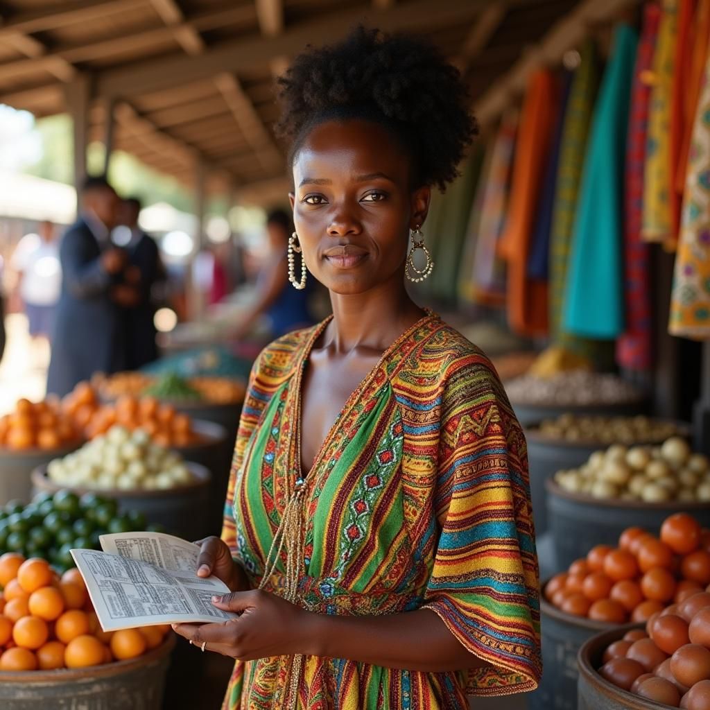 Empowered African Woman in Traditional Attire