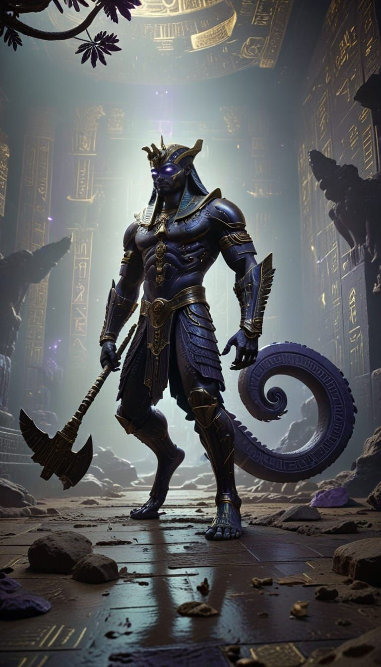 Dark Sci-Fi Egyptian Aesthetics in 4K