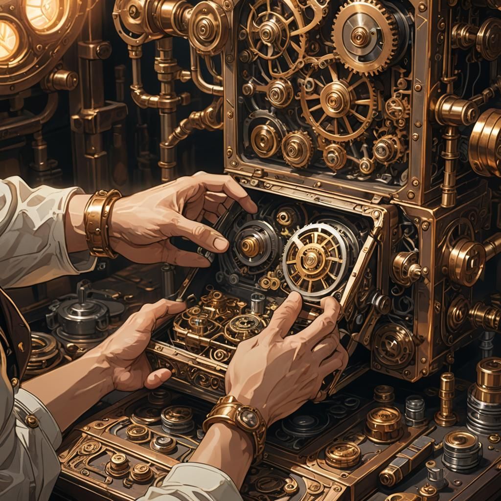 Steampunk Inventor Assembles Chrome Box with Intricate Gears