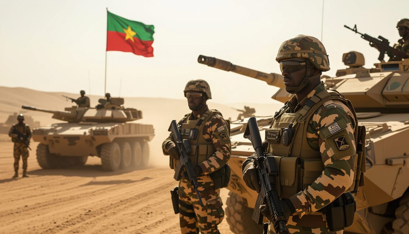 Burkina Faso Soldiers in Desert Camouflage