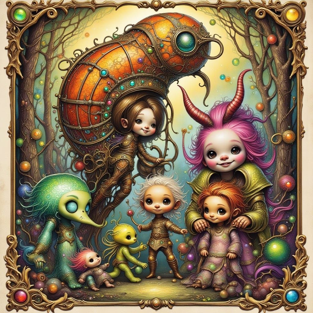 Da Vinci Inspired Mechanical Wisp Creatures