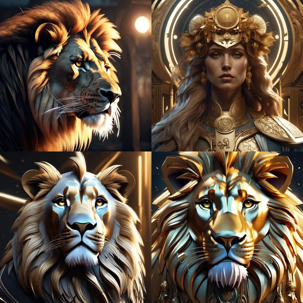 Regal Lion Portrait in Epic Cinematic Style
