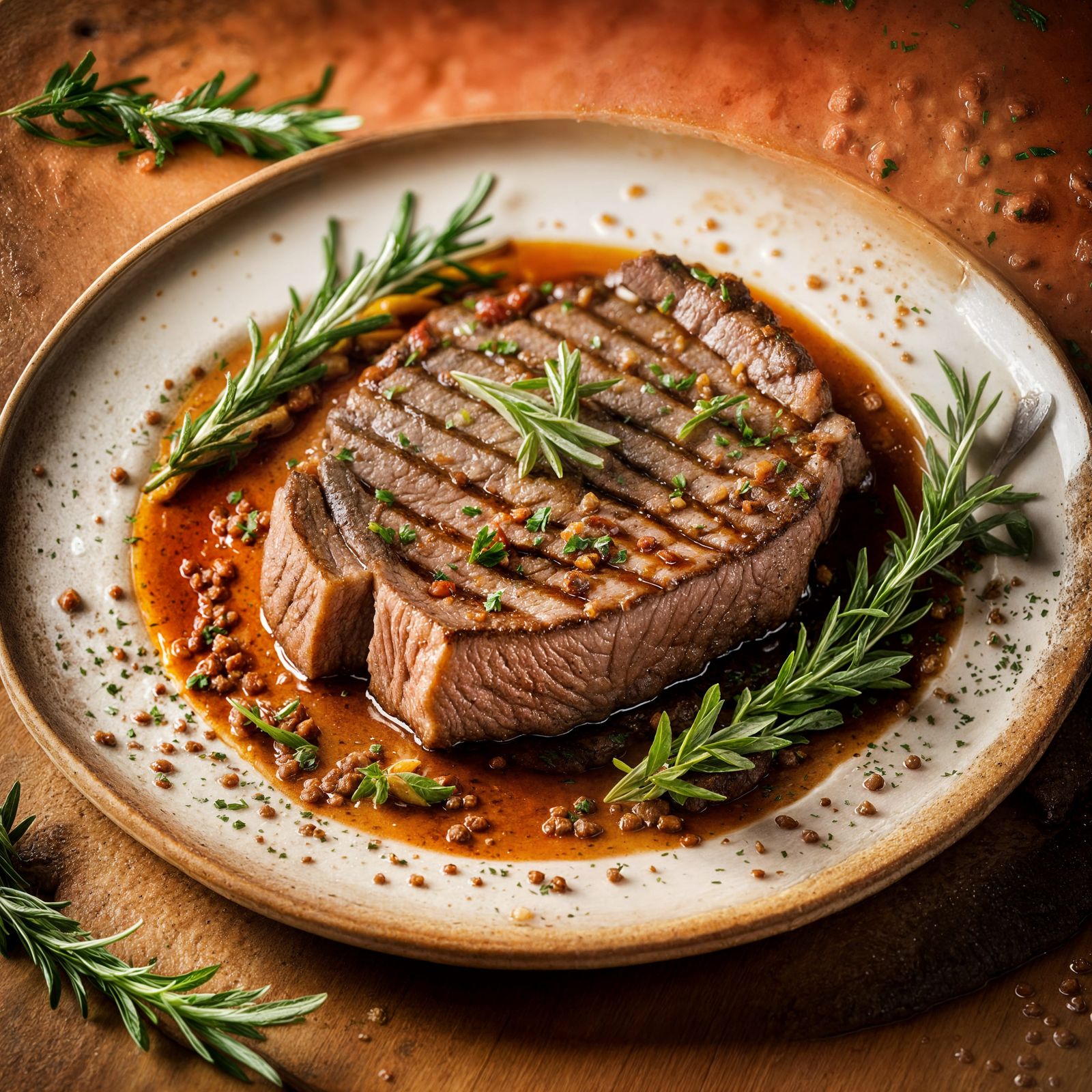 Italian Style Rumpsteak Culinary Delight