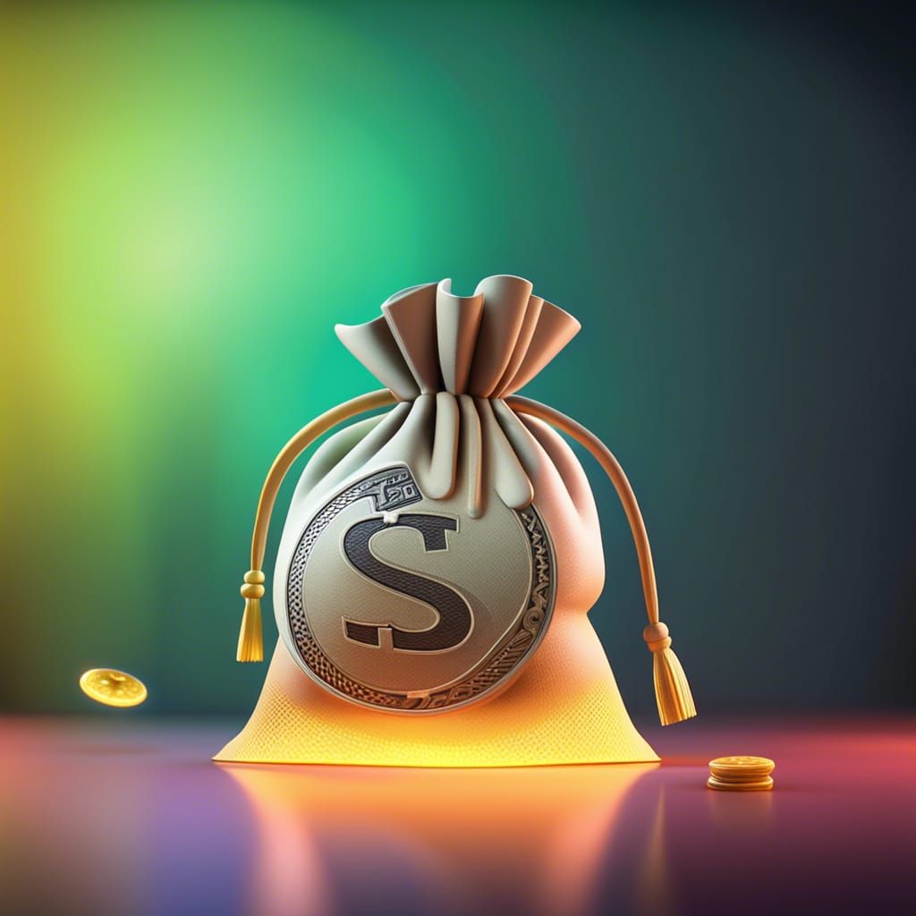 Pixar Style 3D Money Bag Concept Art