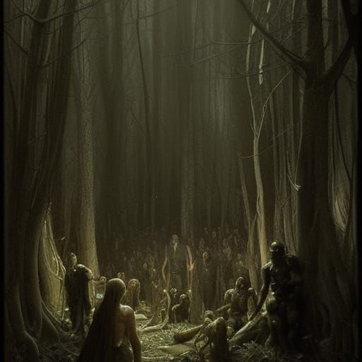 Faerie Woods: A Dark Fantasy Scene