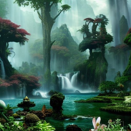 Epic Avatar in Dramatic Digital Matte Painting