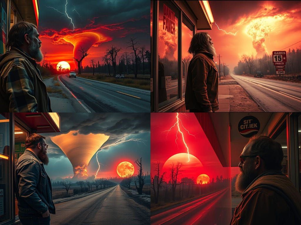 Ethereal Apocalypse: A Haunting Cinematic Scene