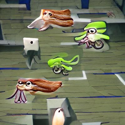 Detailed Image of a Realistic Squid
