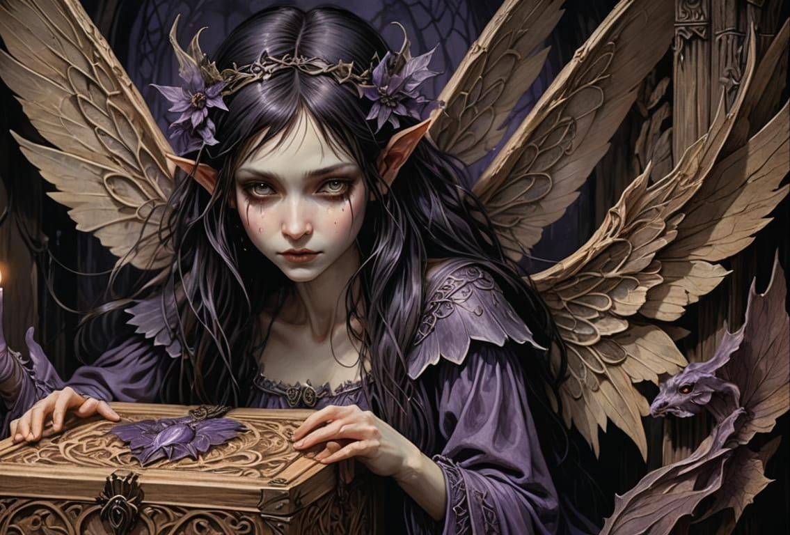 Gothic Fairy Loses Wings in a Box