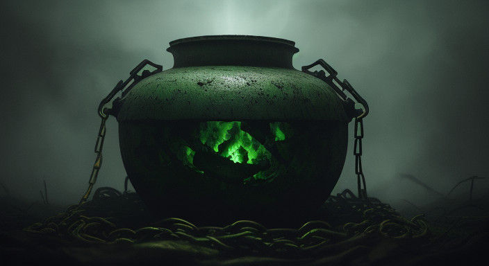 Ancient Pot Seethes with Eerie, Ethereal Evil