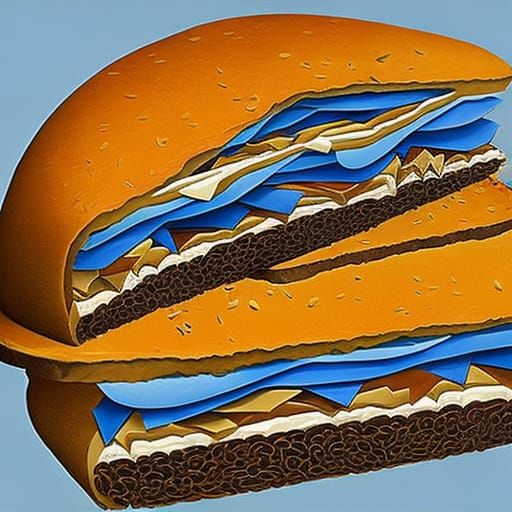 Hellish Politician Sandwich in Cubist Style