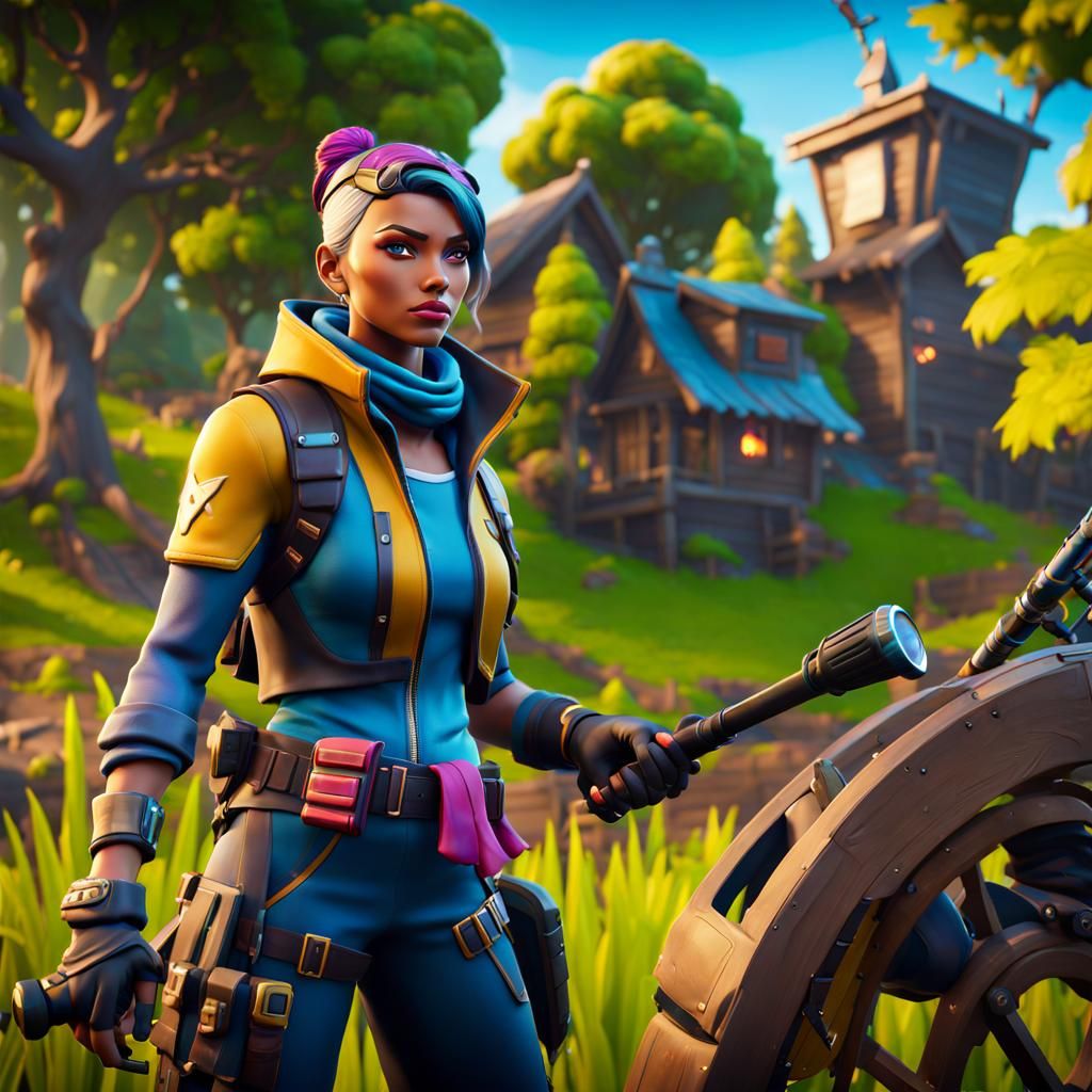 Detailed Fortnite Character in Unreal Engine 5