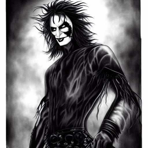 Brooding Eric Draven AI Portrait