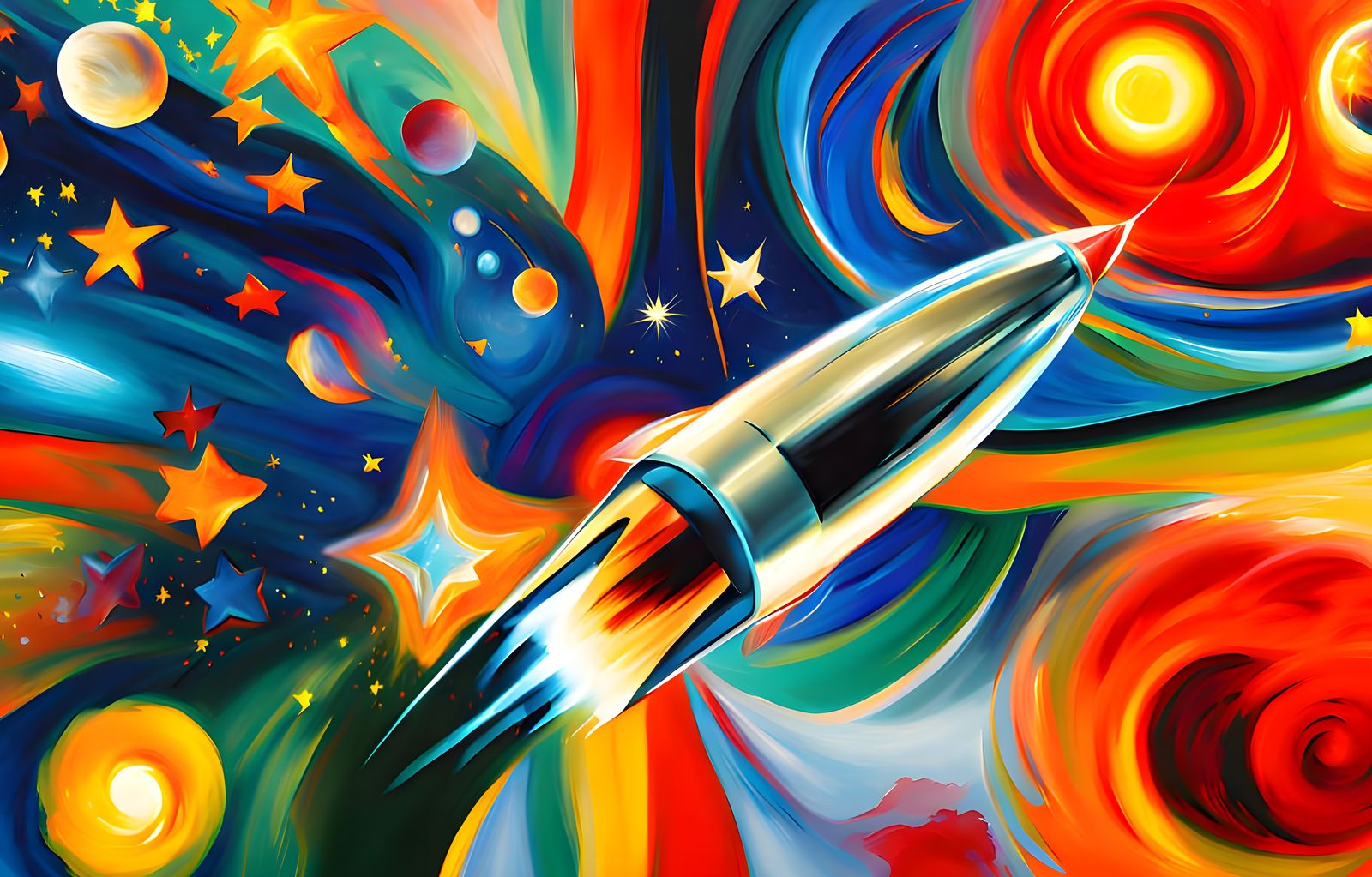 Cosmic Vortex in Iridescent Hues