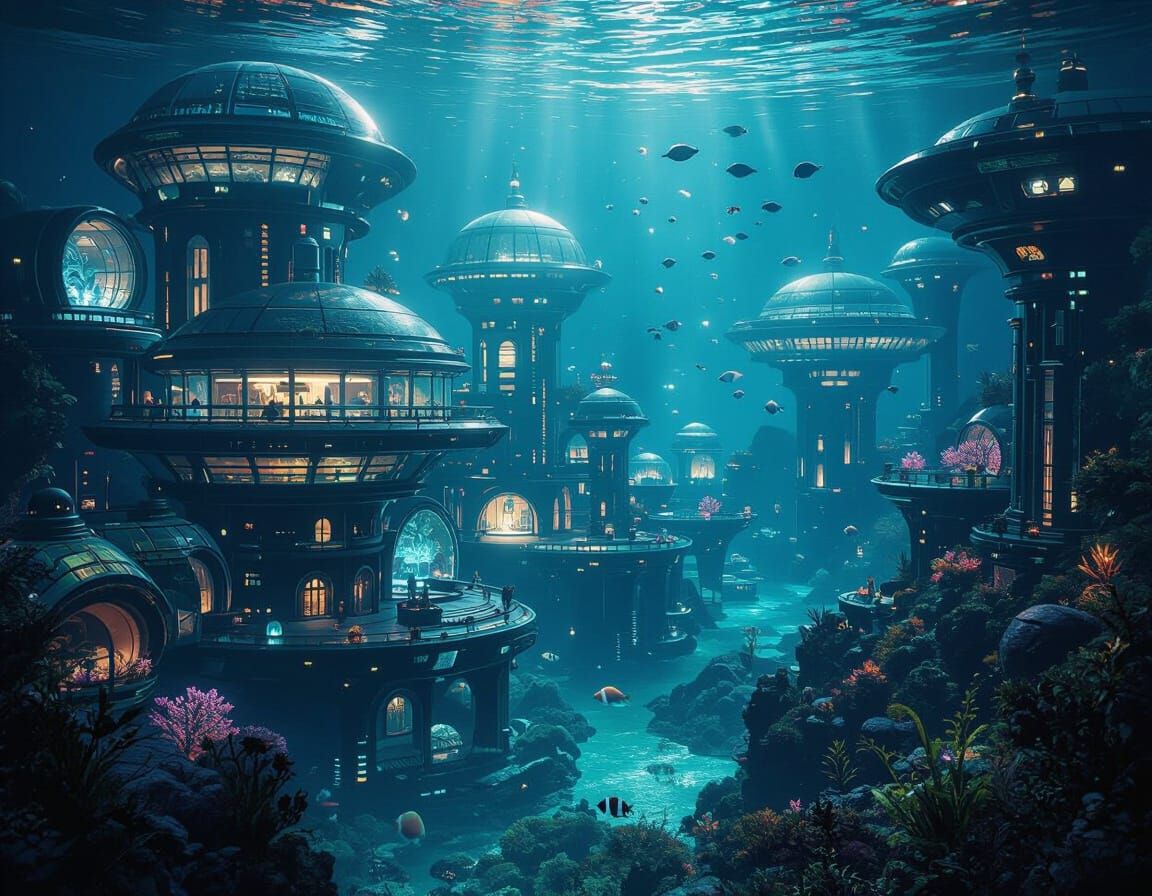 Underwater Colony on Water World