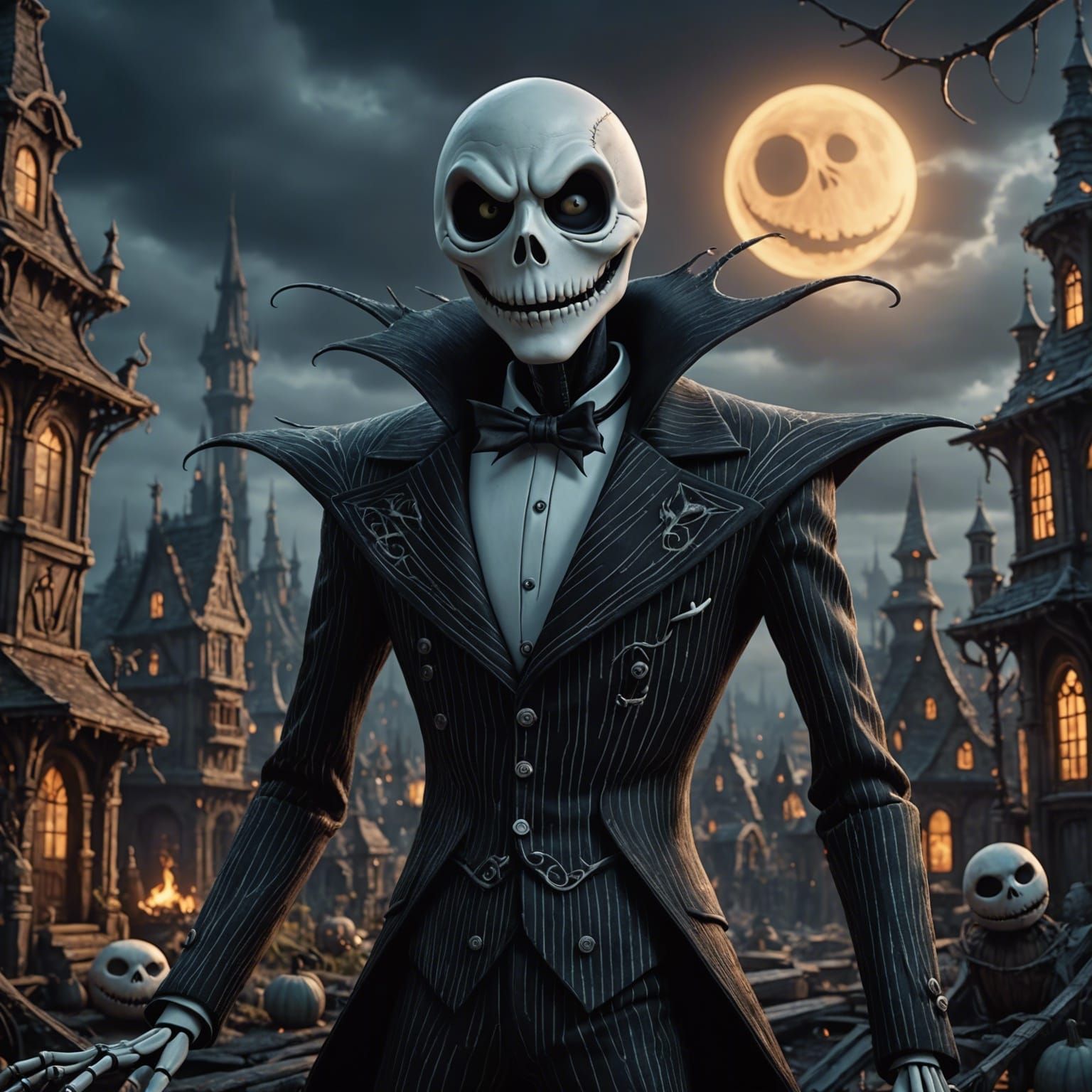 Epic Jack Skellington Digital Matte Painting