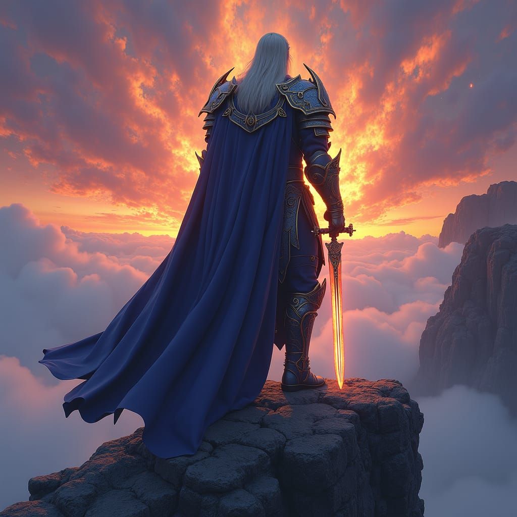 Uter Pendragon in Ornate Armor, Matte Painting