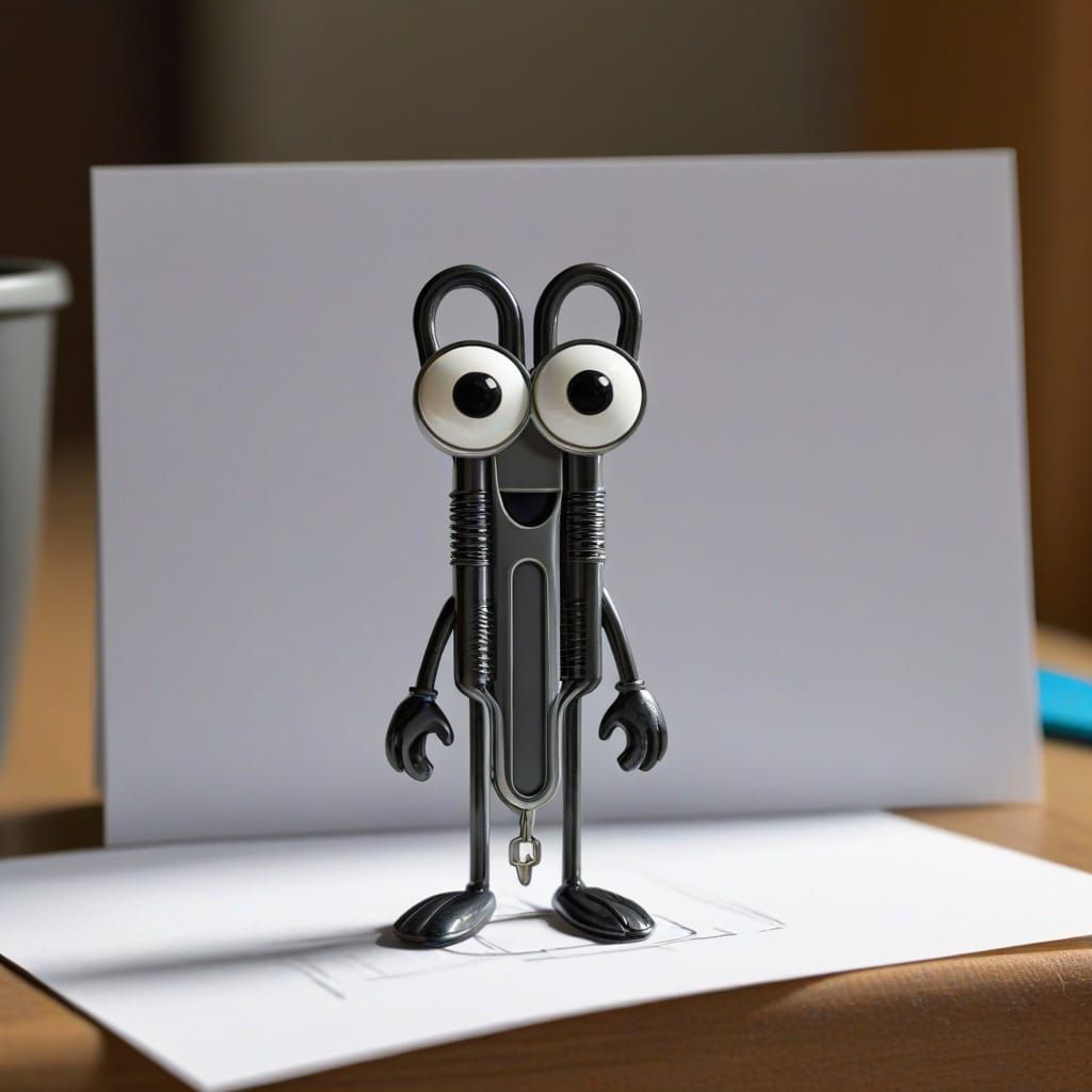 Cartoon Clippy the Paperclip