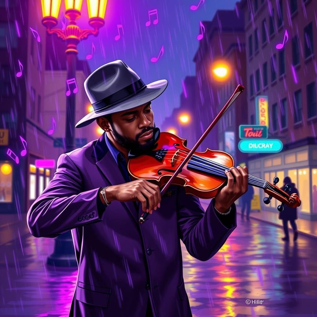 Damien Escobar Plays Purple Rain Violin on Nicollet Ave