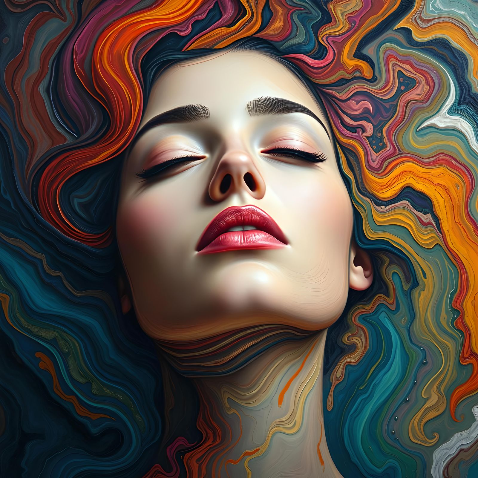 Abstract Sensory Perception in Dreamlike Colors