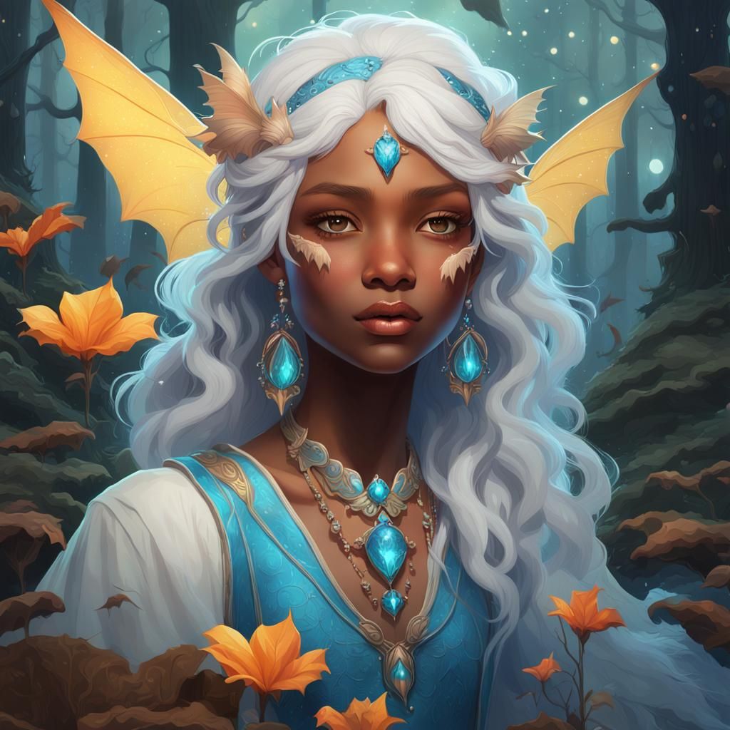 Water Fairy Portrait in Hyperdetailed Digital Art