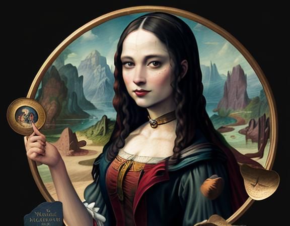 Harley Quinn as Mona Lisa, Beatrix Potter Style