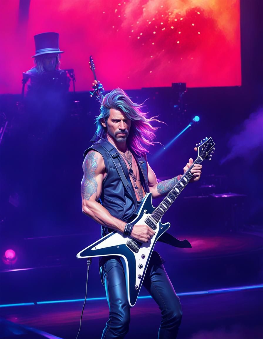 Rock n Roll guitar player