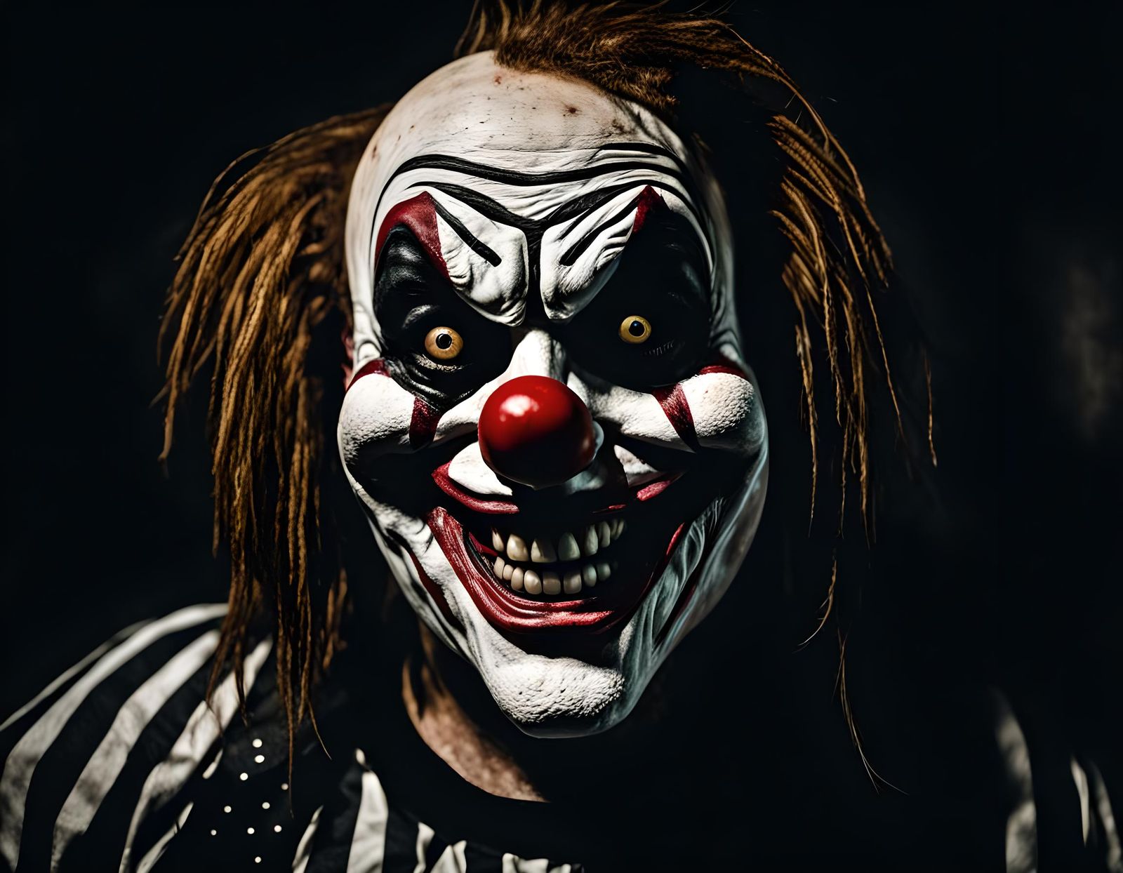 Laughing Jack Clown Mask Horror Art