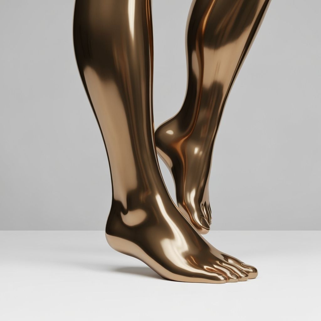 Surreal Dancing Feet Optical Illusion Sculpture