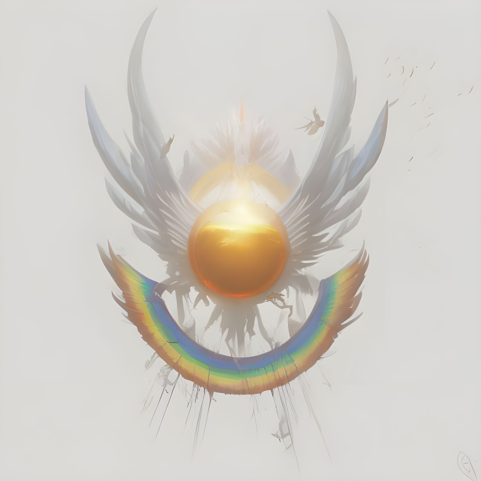 Winged Sun and Rainbow: Fantasy Concept Art